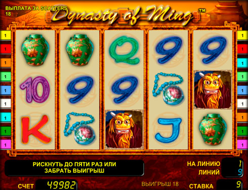 Игровой автомат Dynasty of Ming на деньги в клубе Вулкан