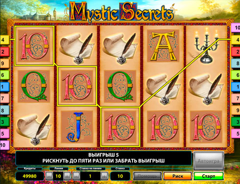 Игровой автомат Mystic Secrets на деньги в казино Вулкан